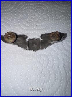 Original WWII USAAF US Army Air Force 3 Sterling Aviator Pilot Wings Pinback