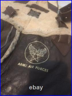 Original WWII WW2 US Army Air Force B-1 Sheepskin Leather Flight Trousers Pants