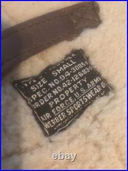 Original WWII WW2 US Army Air Force B-1 Sheepskin Leather Flight Trousers Pants