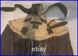 Original WWII WW2 US Army Air Force B-1 Sheepskin Leather Flight Trousers Pants