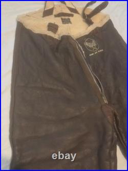 Original WWII WW2 US Army Air Force B-1 Sheepskin Leather Flight Trousers Pants