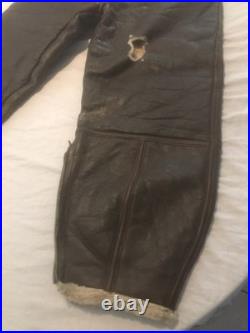 Original WWII WW2 US Army Air Force B-1 Sheepskin Leather Flight Trousers Pants