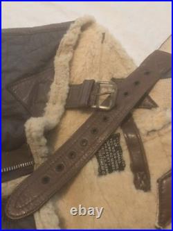 Original WWII WW2 US Army Air Force B-1 Sheepskin Leather Flight Trousers Pants