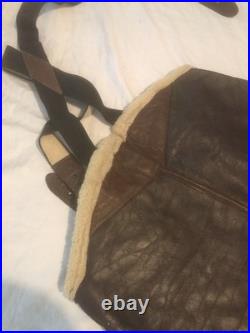 Original WWII WW2 US Army Air Force B-1 Sheepskin Leather Flight Trousers Pants
