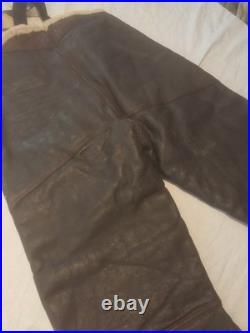 Original WWII WW2 US Army Air Force B-1 Sheepskin Leather Flight Trousers Pants