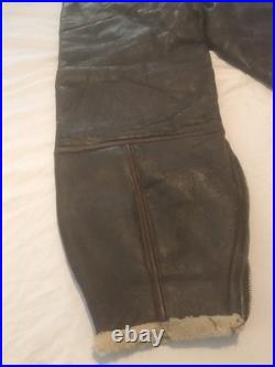 Original WWII WW2 US Army Air Force B-1 Sheepskin Leather Flight Trousers Pants