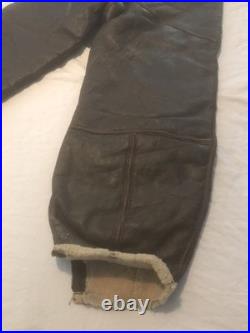 Original WWII WW2 US Army Air Force B-1 Sheepskin Leather Flight Trousers Pants