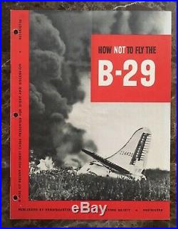Original Ww2 Us Army Air Force How Not To Fly A B-29 Superfortress Booklet