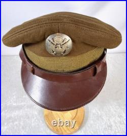 Original Wwii Us Army Air Force Enlisted Crusher Visor Cap By Flight Ace