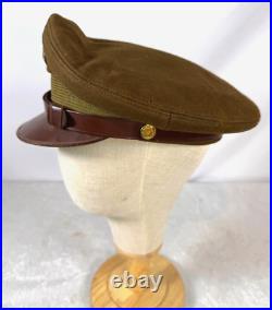 Original Wwii Us Army Air Force Enlisted Crusher Visor Cap By Flight Ace