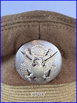 Original Wwii Us Army Air Force Enlisted Crusher Visor Cap By Flight Ace