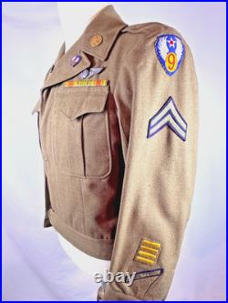 Original Wwii Us Army Air Force Ike Jacket 8th & 9th Air Force Patches Dated