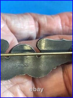 Original Wwii Us Army Air Force Sterling Combat Observer 3 1/8 Wing Badge