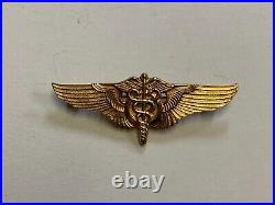 PK1148 WW2 US Army Air Force 1st Type Metal Flight Surgeons Wings Pin Back L1C