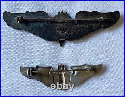 Pair Of Wwii Us Army Air Force Bombardier Wings Sterling