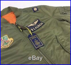 Polo Ralph Lauren MA-1 Military Army US Air Force Flight Bomber Pilot Jacket XL
