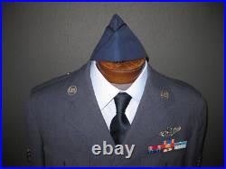 Post WW2 US Army Air Force Uniform Tunic Jacket Shirt Pants Belt Tie Cap