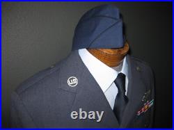 Post WW2 US Army Air Force Uniform Tunic Jacket Shirt Pants Belt Tie Cap