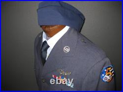 Post WW2 US Army Air Force Uniform Tunic Jacket Shirt Pants Belt Tie Cap