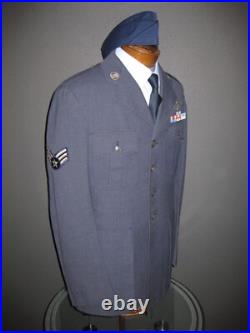 Post WW2 US Army Air Force Uniform Tunic Jacket Shirt Pants Belt Tie Cap