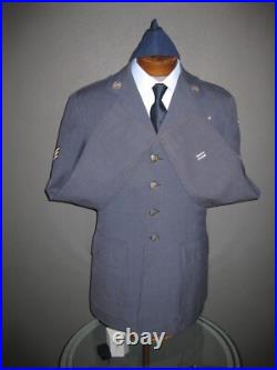 Post WW2 US Army Air Force Uniform Tunic Jacket Shirt Pants Belt Tie Cap