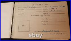 Post-WWII US Army Air Forces Flight Log Pilot'Frederick H. Curtis' 1949 1953