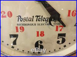 Postal Telegraph Clock, US Army Air Force, Working Electric Clock