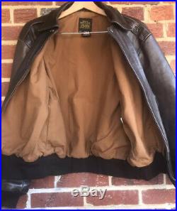RARE Avirex Type A-2 Bomber Leather Jacket 42 U. S Army Air Force Made In USA