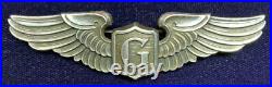 RARE WW2 US Army Air Force 3in Sterling GLIDER PILOT Full Size LGB Wing Pinback