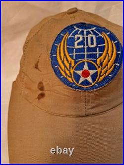 RARE WW2 WWII A3 Mechanics Cap 20th Airforce ORIGINAL Army Air Corps