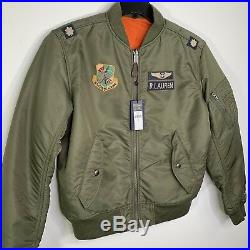 Ralph Lauren Polo Large MA-1 Military Army US Air Force Bomber Pilot Jacket