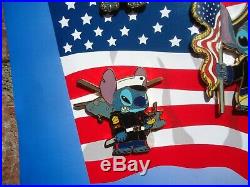 Rare Disneyland Disney Stitch US Military Pin Set Navy Army Marine Air Force