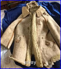 Rare Original WW2 US Army Air Force Type B-7 Shearling Parka Jacket Damage AS-IS