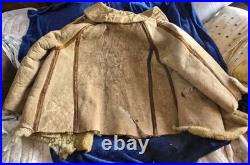 Rare Original WW2 US Army Air Force Type B-7 Shearling Parka Jacket Damage AS-IS