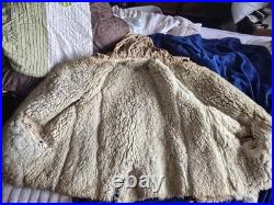 Rare Original WW2 US Army Air Force Type B-7 Shearling Parka Jacket Damage AS-IS