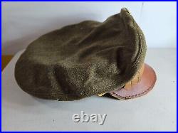 Rare USAF WW2 US ARMY Air Force Visor Crusher OFFICER'S HAT 7-1/8 28 C6