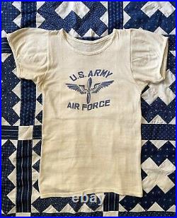 Rare Vintage 1940s 1950s US Army Air Force WWII military t shirt