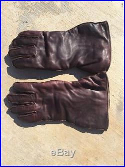 Rare WW2 Leather Heated Aviator Gloves General Electric WWII US Army Air Forces