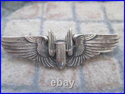 Rare WW2 US Army Air Force Sterling AAF Aerial Gunner Wing 3 Pin