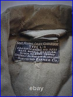 Rare WWII US Army Air Force L-1 Pilots Flight Suit Small