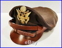 Rare WWII USAAF US Army Air Force Crusher Cap Says COMMANDER Styled by Willis 7