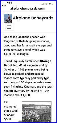 Rare original Photos WW2 B-17 Army Air Force boneyard at Kingman Az. Fdb1