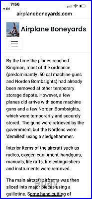 Rare original Photos WW2 B-17 Army Air Force boneyard at Kingman Az. Fdb1