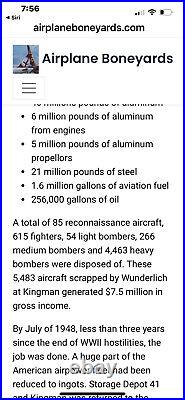 Rare original Photos WW2 B-17 Army Air Force boneyard at Kingman Az. Fdb1