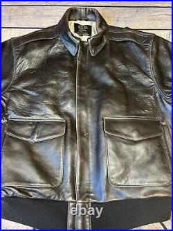 Retro SCHOTT A2 LEATHER JACKET US Army air forces Size 2XL Brown 6910 KS