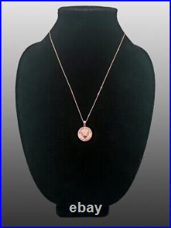 Rose Gold US Air Force Medallion Pendant Necklace (10K/14K)