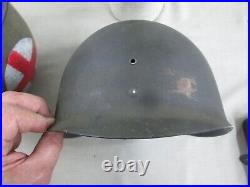 SCARCE WW2 Army Air Force Medic Four Panel Helmet Worn in Battle NAMED