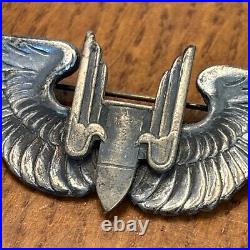 Scarce WW2 Sterling US Army Air Force Aerial Gunner Wing Two Piece No Target 6