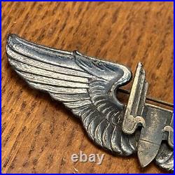 Scarce WW2 Sterling US Army Air Force Aerial Gunner Wing Two Piece No Target 6