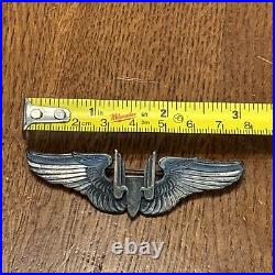 Scarce WW2 Sterling US Army Air Force Aerial Gunner Wing Two Piece No Target 6